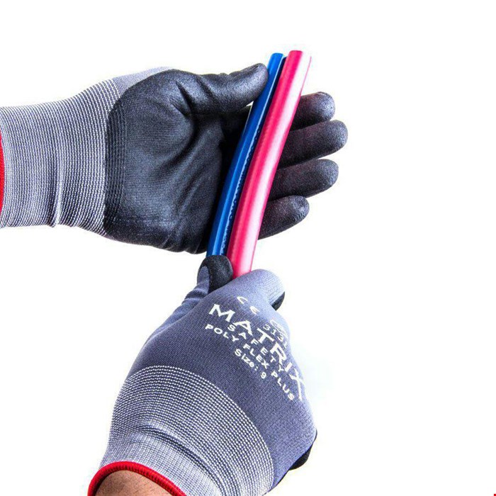 دستکش ایمنی کف نیتریلی مدل Poly Flex Plus برند Matrix