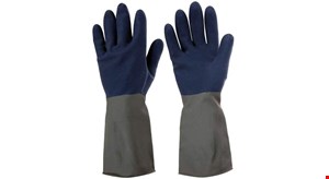 دستکش لاستیکی دو رنگ استاد کار