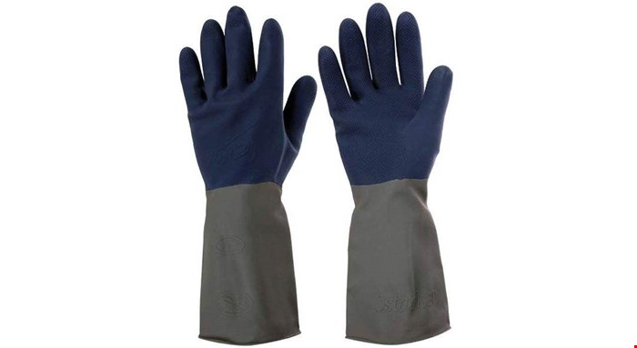 دستکش لاستیکی دو رنگ استاد کار