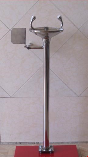 چشم شوی اضطراری پایه دار استنلس استیل با راهبری دستی