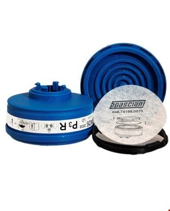 فیلترذرات P3 (نوار سفید) برند Spasciani